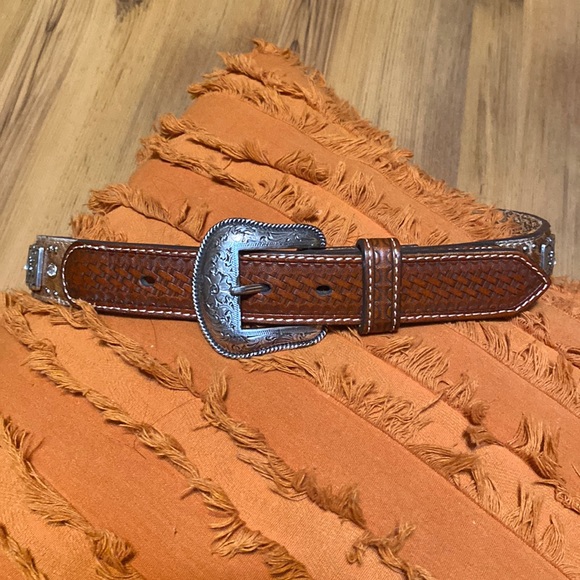 NOCONA BOYS' BRINDLE HAIR RHINESTONE BELT - Picture 3 of 11